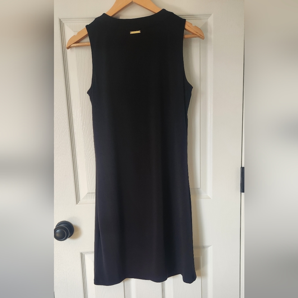 Michael Kors Sleeveless Dress BLACK GOLD LACE UP SZ XS - Picture 4 of 4